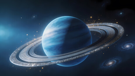 壮丽土星与金色光环