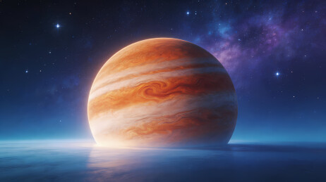 壮丽木星与星云