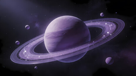 土星与蓝色光环