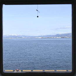 日本北海道冬季函馆景点摩周丸号内海景风光