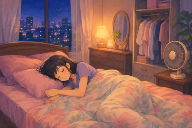 夏夜卧室安睡