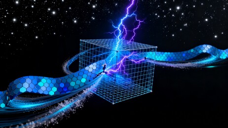 科幻时空能量交织与量子结构