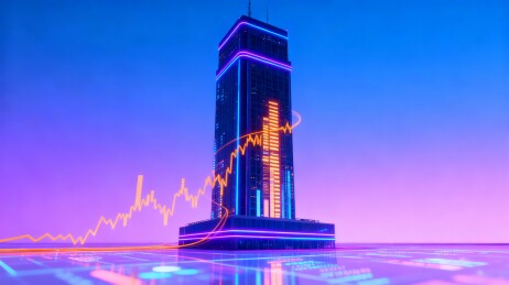 金融波动与高层建筑交织的未来景观