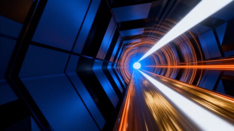 科技幻想时空隧道光轨迹流动