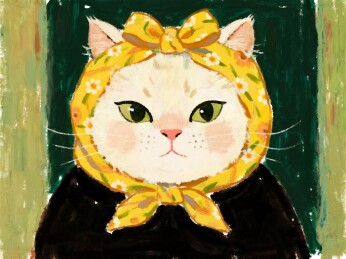 梵高风格小猫
