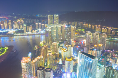 重庆渝中半岛夜景风光