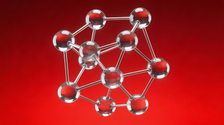 银色分子结构模型