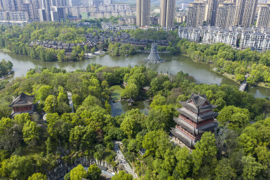 重庆璧山秀湖公园航拍