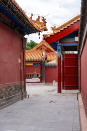 内蒙古呼和浩特大召寺藏式建筑古建筑屋顶
