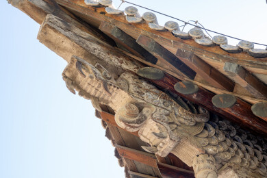 甘肃张掖大佛寺的木建筑细节