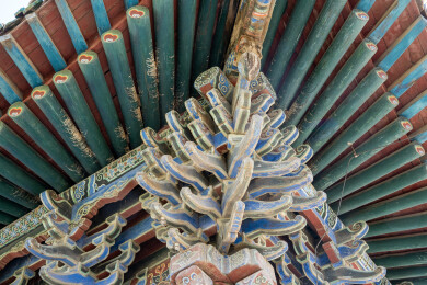 甘肃张掖大佛寺的木建筑细节