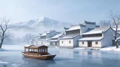 雪中江南水乡