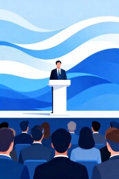 商务会议演讲场景背景