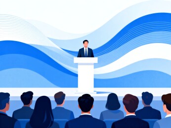 商务会议演讲场景背景