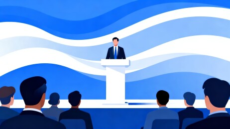 商务会议演讲场景背景
