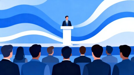 商务会议演讲场景背景