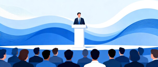 商务会议演讲场景背景
