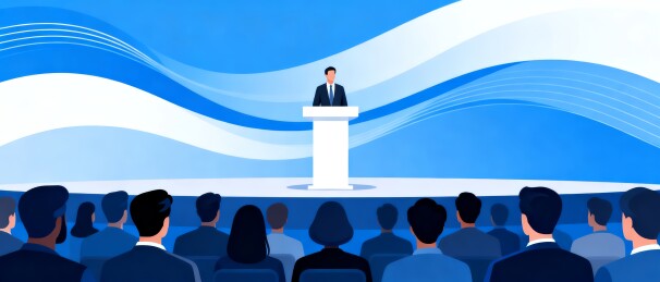 商务会议演讲场景背景