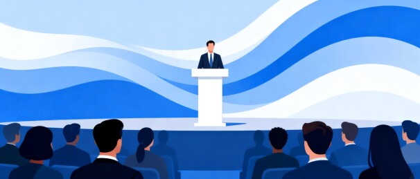 商务会议演讲场景背景