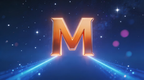 金色M字闪耀星空