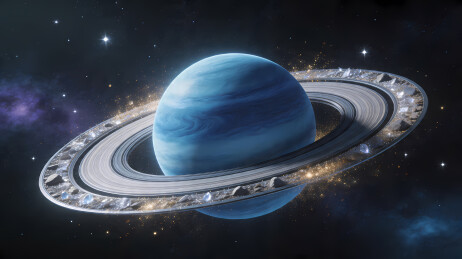 壮丽土星与金色光环