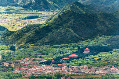 北京昌平区5A景区明十三陵昭陵全景