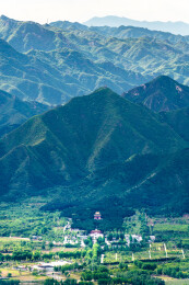 北京昌平区5A景区明十三陵定陵全景