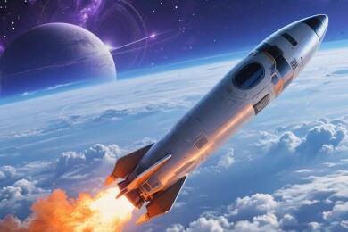 火箭升空宇宙场景