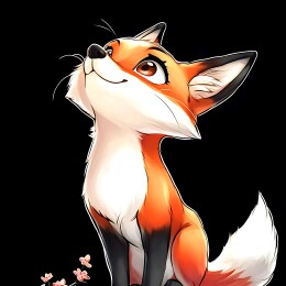 动漫风狐狸插画