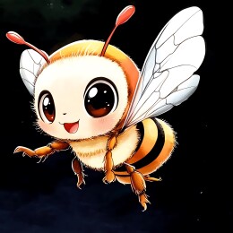 动漫风蜜蜂昆虫插画
