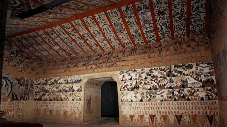 古代石窟壁画室