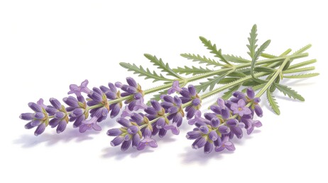 紫色薰衣草枝条