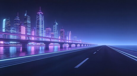 未来都市夜景