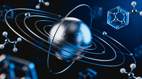 科技感分子原子科学可视化