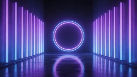 霓虹环形科技空间
