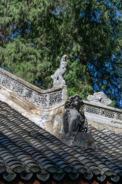 云台观古建屋顶脊饰构件