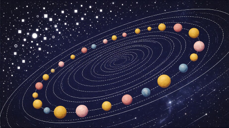 太空星轨简化平面