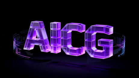 紫色立体AICG文字画面