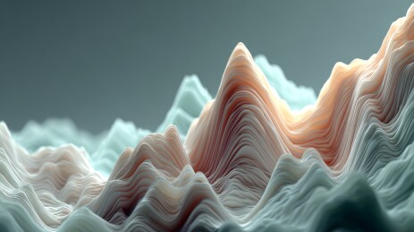 3D抽象地形图色彩渐变
