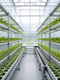 现代化温室种植蔬菜