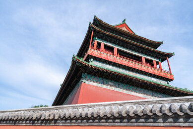 北京鼓楼钟楼古建筑景观中国传统建筑特写