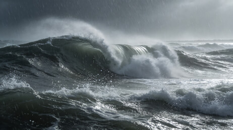 4K高清海上暴风雨巨浪场景
