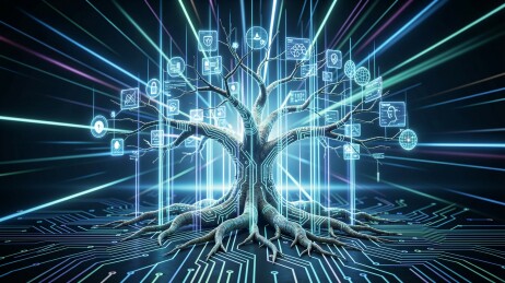 一棵充满科技感的智慧之树