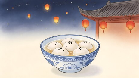 传统元宵节汤圆场景