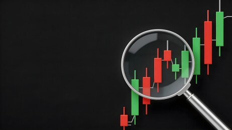 放大镜下的股票K线图分析