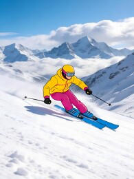 雪山滑雪者