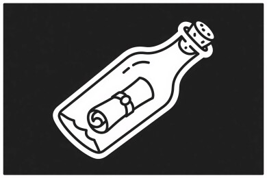 信息瓶简笔画图标