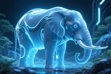 科幻全息机械大象