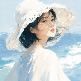 白帽海风肖像