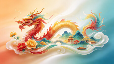 中国风祥瑞龙图腾